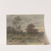 Regenlandschaft mit in sumpfigem Terrain stehenden Eichen und Birken by Jakob Maurer