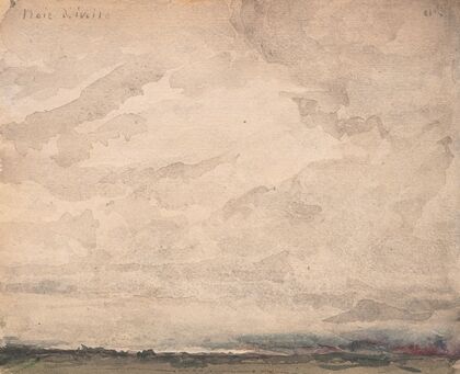 Regnerischer Himmel über einer Seelandschaft (1892)