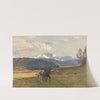 Reiter in Gebirgslandschaft (Benediktenwand) by Otto Strützel