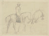 Reiter mit gefallenem Pferd