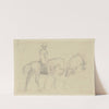 Reiter mit gefallenem Pferd by Teutwart Schmitson