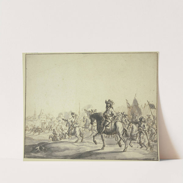 Reiterangriff gegen ein Stadttor by Pieter Wouwerman