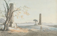 Remains of the Temple of Olypian Jove with a View of Ortygia, Syracuse