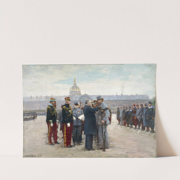 Remise De Décorations Sur L&#039;esplanade Des Invalides Par Le Président Poincaré, Le 17 Septembre 1915. by Joseph Félix Bouchor