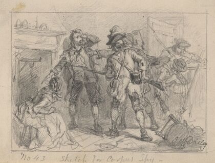 Remove the stone underneath the woman. (1873)