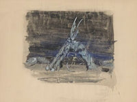 Renaud et Armide – maquette de décor – arc de pierre avec deux personnes (1943)