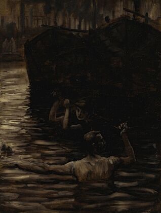 Renée and Reverchon Swimming in the Seine