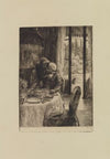 Renée hugging her father as she comes in to breakfast (1882)