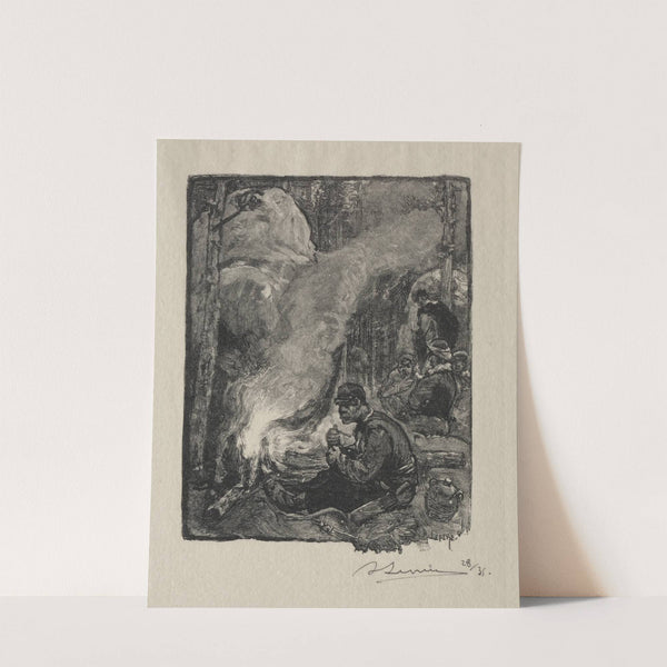 Repas des Bûcherons (1887) by Auguste Louis Lepère