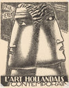 Reproductieprent boekomslag ‘l’Art Hollandais contemporain’ van Paul Fierens
