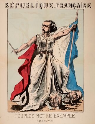 République française Peuples notre exemple sera suivi (1871)