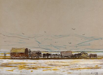 Rest break for a convoy (1914)