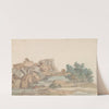 Resten van Zeus Olympus tempel bij Agrigento (1778) by Abraham-Louis-Rodolphe Ducros