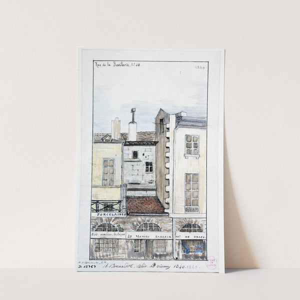 Restes de l’ancien bâtiment extérieur du Palais, côté de la rue de la Barillerie (1801 - 1900) by Alfred Bonnardot