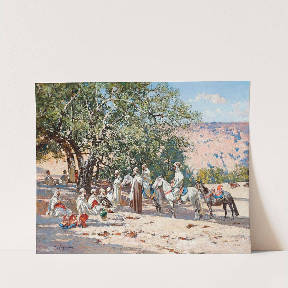 Resting at an Oasis by Victor Pierre Huguet