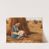 Resting by a haystack by Theodoros Ralli