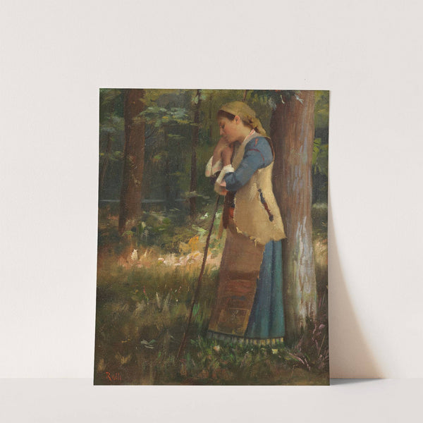 Resting shepherdess by Theodoros Ralli