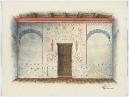 Restoration Drawing – Wall Painting; Door