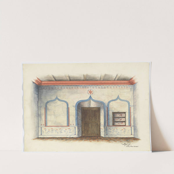 Restoration Drawing - Wall Painting by Geoffrey Holt and Harry Mann Waddell