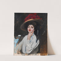 Retrato De Una Joven En Un Sombrero, Cree Que Raquel Meller by Joaquín Sorolla