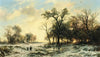 Returning Home at Dusk in Winter