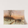 Returning Home From The Hunt At Sunset by Désiré Thomassin