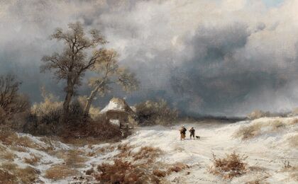 Returning Home in a Winter Landscape