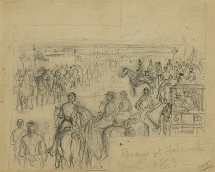Review at Falmouth. March 1863