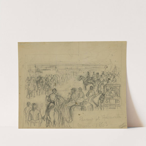 Review at Falmouth. March 1863 by Alfred Rudolph Waud