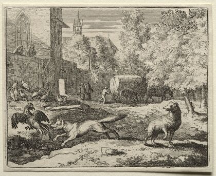 Reynard Chasing Hens (1650–1675)