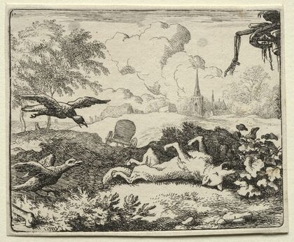Reynard Feigns Death (1650–1675)