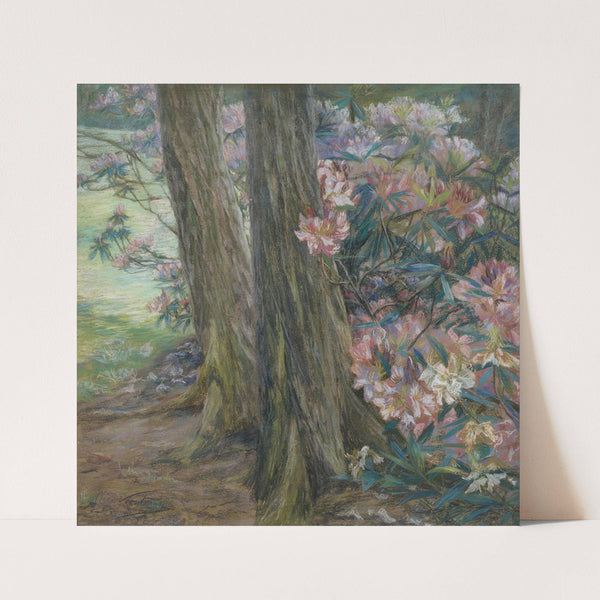 Rhododendronbusch in einem Garten by Clara Voortman-Dobbelaere