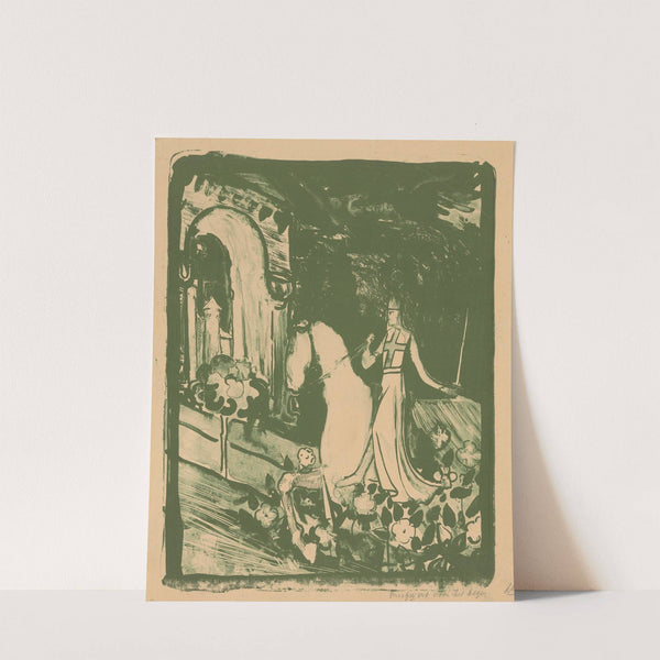 Ridder te paard by Antoon Derkinderen