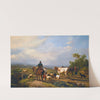 Rider Conversing With A Shepherdess In An Extensive Landscape (1850) by Eugène Joseph Verboeckhoven