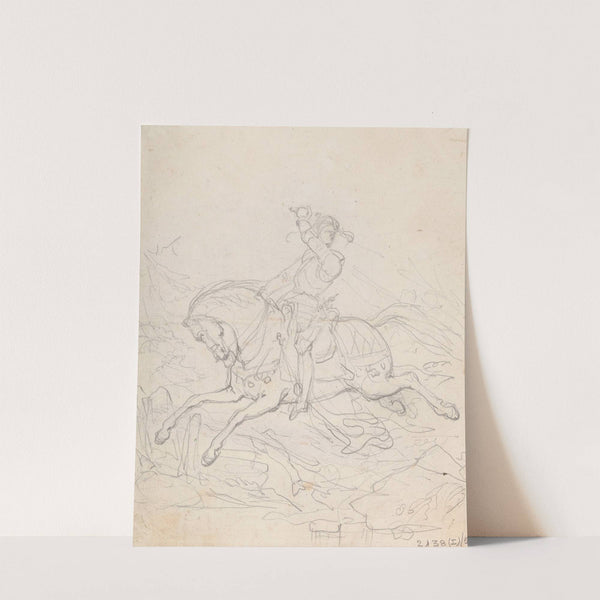 Rider in Armour on Horseback by Nicaise De Keyser