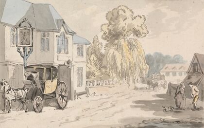Riders Outside an Inn
