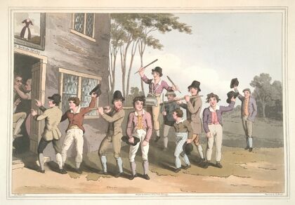 Riding the stang., Plate 26