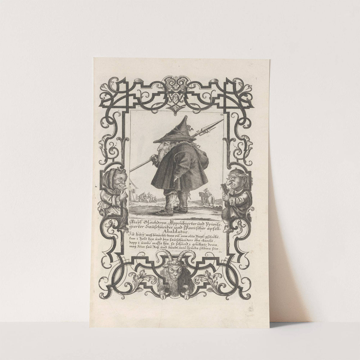 Riepl Gleichdron, Approbierter und Privile gierter Sauschneider, und spanischer äpfell Abaldator, Pl. 41 (1710-1719) by Elias Baeck