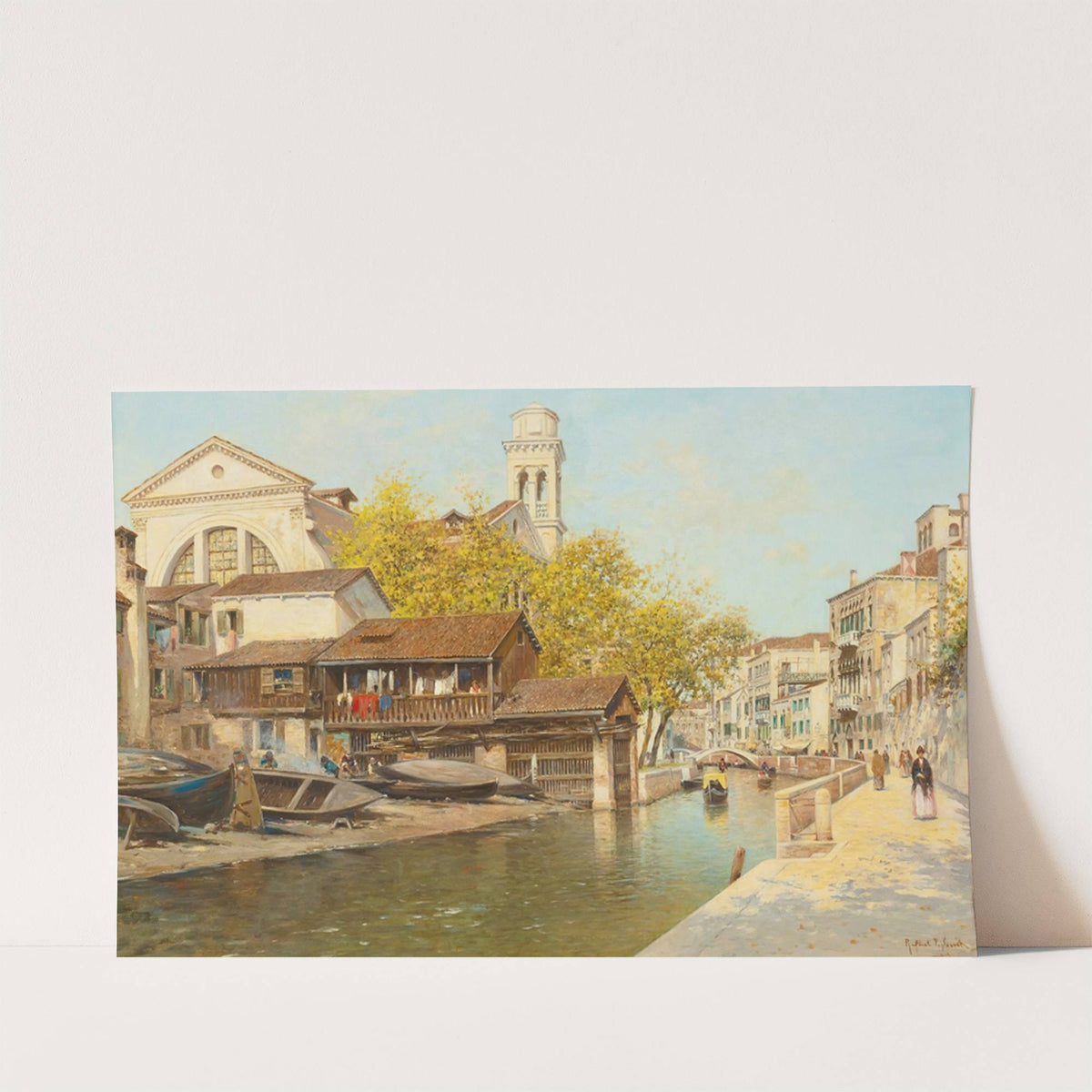 Rio San Trovaso, Venice by Rafael Senet y Perez