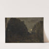 Rising moon in Barbizon (19th century) by Charles François Daubigny