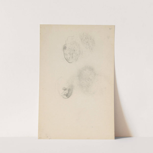 Riss av to ansikter by Signe Scheel