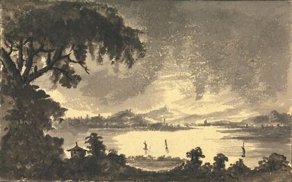 River Forth with the Town and Castle of Stirling in the Distance