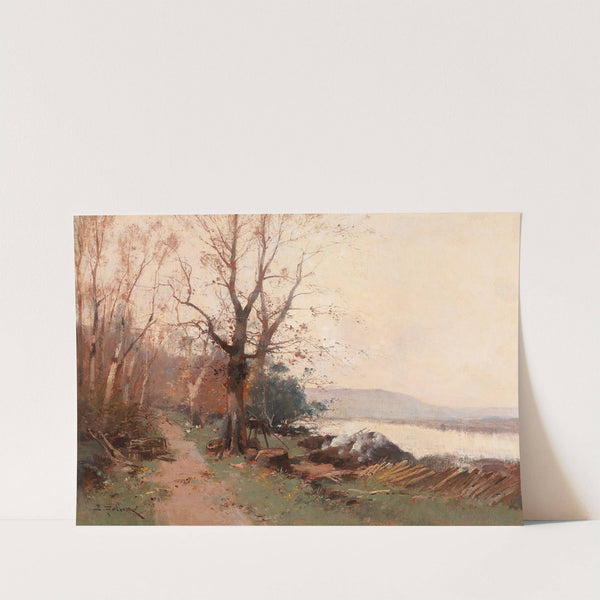 River Landscape by Eugène Galien-Laloue