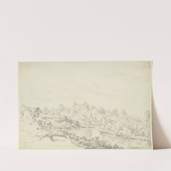 River landscape. by Jacob van Ruisdael