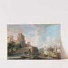 River Landscape With A Capriccio View Of The Ponte Rotto, Rome by Luca Carlevarijs