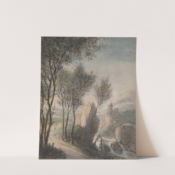 River Landscape with a Castle in the Distance (after 1650) by Antonie Waterloo