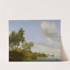 River Landscape with a Ferry by Jacob Salomonsz. van Ruysdael