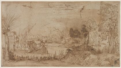 River Landscape with Boats (c. 1590)