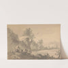 River Landscape with Castle in the Distance by William Gilpin