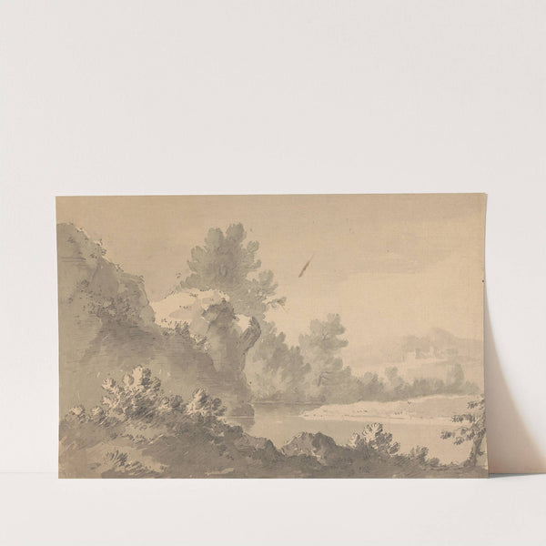 River Landscape with Castle in the Distance by William Gilpin